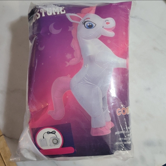Full Body Unicorn Air Blow-up Costume - Adult Size - Picture 1 of 5